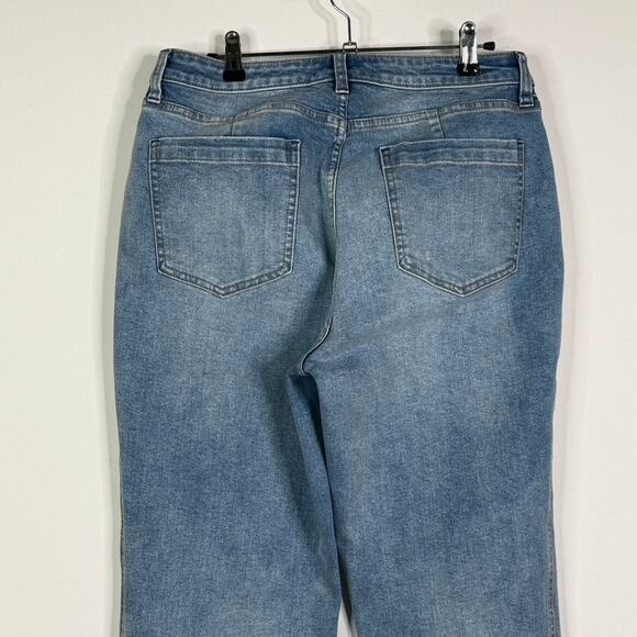 Free People CRVY High-Rise Vintage Stovepipe Jeans Straight Leg Light Wash 31 - Picture 5 of 11